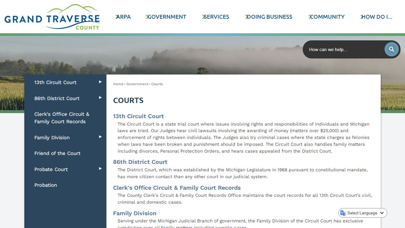 Courts | Grand Traverse County, MI
